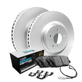 R1 Concepts WDTH1-63083 Brake Rotors - Carbon Coated W/ Euro Ceramic Pads & Hdw
